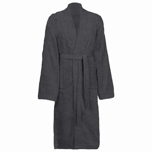 Vidaxl badjas kinn antraciet xxxl katoen