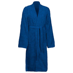 Vidaxl badjas kinn blauw s katoen