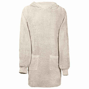 Vidaxl deken hoodie kinn crème l katoen