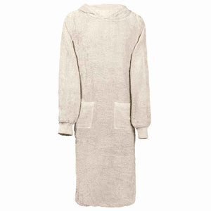 Vidaxl deken hoodie kinn crème xl katoen