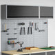 Vidaxl gereedschapskast set met plank 5 pcs zwart gepoedercoat staal
