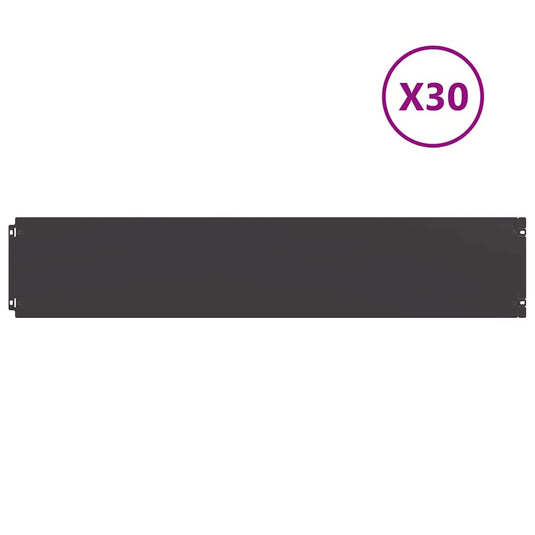 Vidaxl gazonranden 30 st 20x103 cm koudgewalst staal zwart