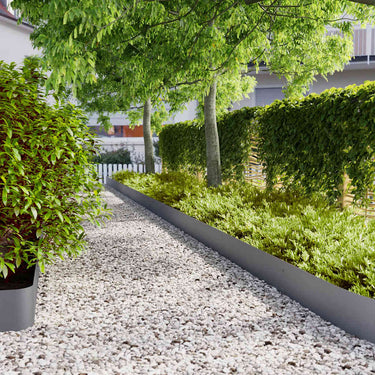 Vidaxl gazonranden 30 st 20x103 cm koudgewalst staal antraciet