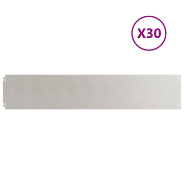 Vidaxl gazonranden 30 st 20x103 cm roestvrij staal