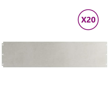 Vidaxl gazonranden 20 st 25x103 cm roestvrij staal