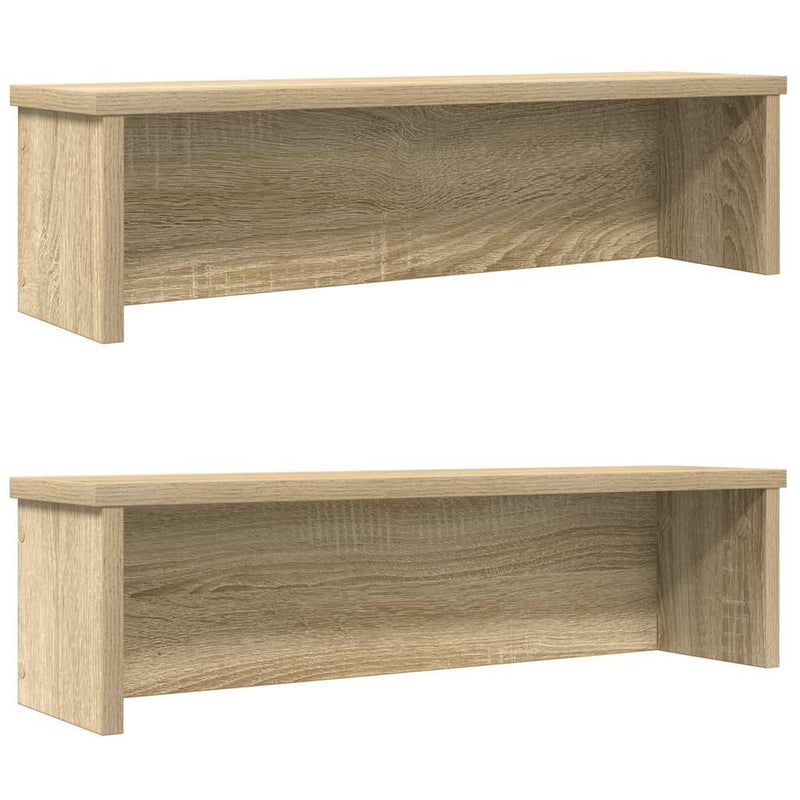 Afbeelding laden in galerijviewer, Vidaxl keukenrekken stapelbaar 2 st 50x15x16 cm sonoma eikenkleurig
