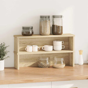 Vidaxl keukenrekken stapelbaar 2 st 50x15x16 cm sonoma eikenkleurig