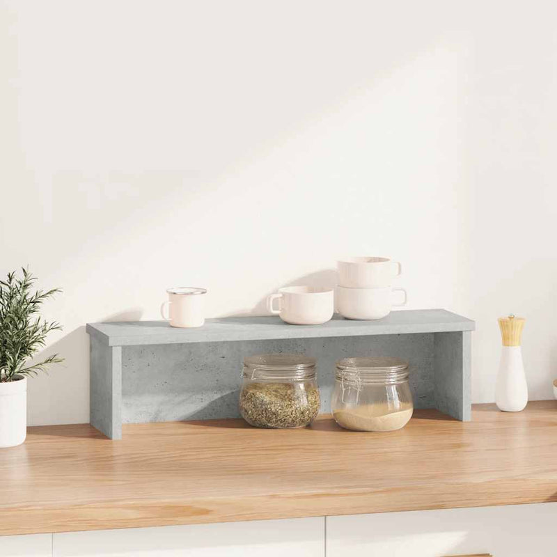Load image into Gallery viewer, Vidaxl keukenrek stapelbaar 50x15x16 cm bewerkt hout betongrijs
