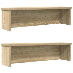 Vidaxl keukenrekken stapelbaar 2 st 60x15x16 cm sonoma eikenkleurig