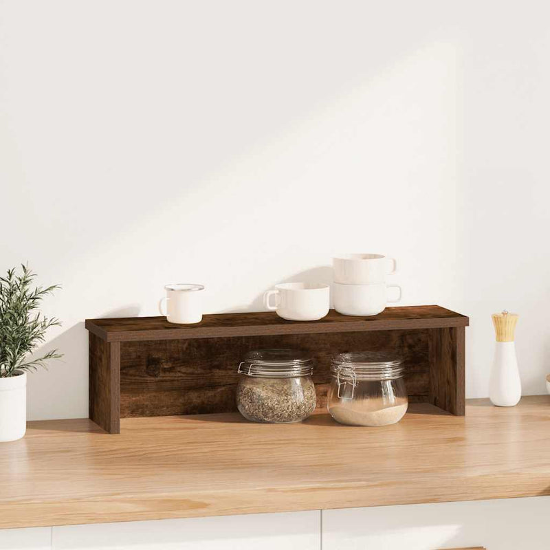 Load image into Gallery viewer, Vidaxl keukenrek stapelbaar 60x15x16 cm bewerkt hout gerookt eiken
