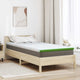 Vidaxl matrastopper wit en groen 100 x 200 cm jacquard stof