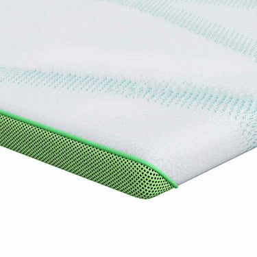 Vidaxl matrastopper wit en groen 80 x 200 cm jacquard stof