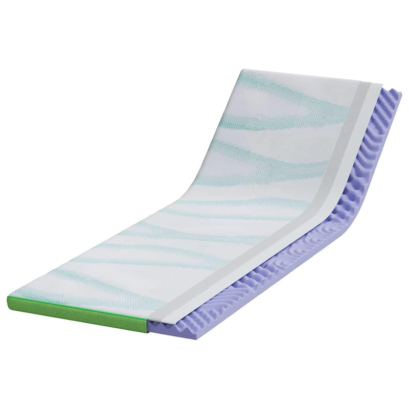 ギャラリービューアに画像をロードする, Vidaxl matrastopper wit en groen 80 x 200 cm jacquard stof
