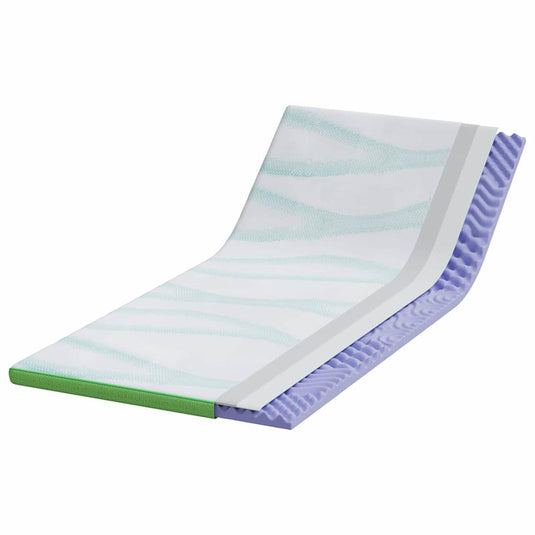 Vidaxl matrastopper wit en groen 120 x 200 cm jacquard stof