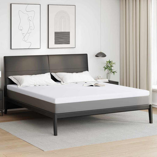 Vidaxl matrastopper wit 180 x 200 cm jacquard stof