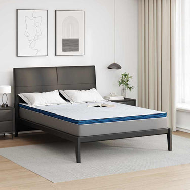 Vidaxl matrastopper wit 140 x 190 cm jacquard stof