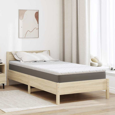 Vidaxl kokos topper wit 90 x 190 cm jacquard stof