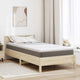 Vidaxl kokos topper wit 120 x 200 cm jacquard stof