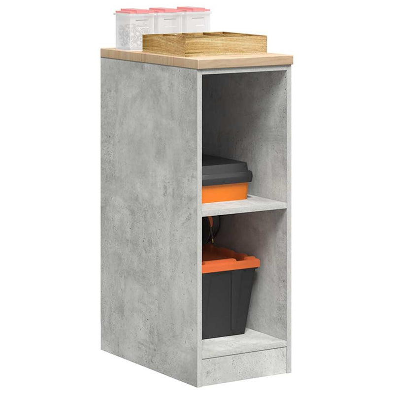 Afbeelding laden in galerijviewer, Vidaxl garagekast 30x51x85 cm massief grenenhout betongrijs
