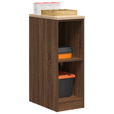 Vidaxl garagekast 30x51x85 cm massief grenenhout bruin eikenkleurig
