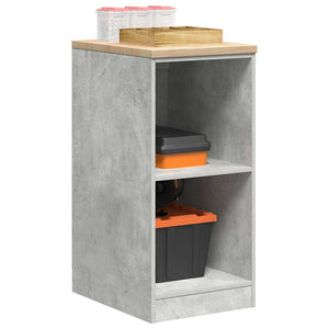Vidaxl garagekast 40x51x85 cm massief grenenhout betongrijs