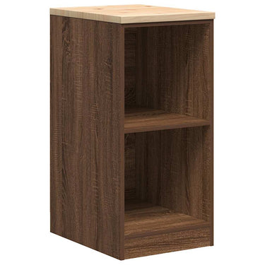 Vidaxl garagekast 40x51x85 cm massief grenenhout bruin eikenkleurig