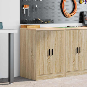 Vidaxl garagekast 60x51x85 cm massief grenenhout sonoma eikenkleurig
