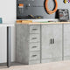 Vidaxl garagekast 30x51x85 cm massief grenenhout betongrijs