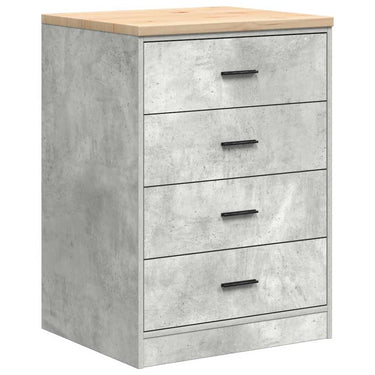 Vidaxl garagekast 60x51x85 cm massief grenenhout betongrijs