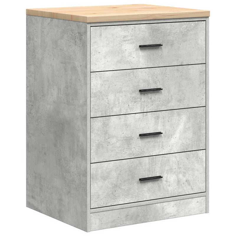 Afbeelding laden in galerijviewer, Vidaxl garagekast 60x51x85 cm massief grenenhout betongrijs
