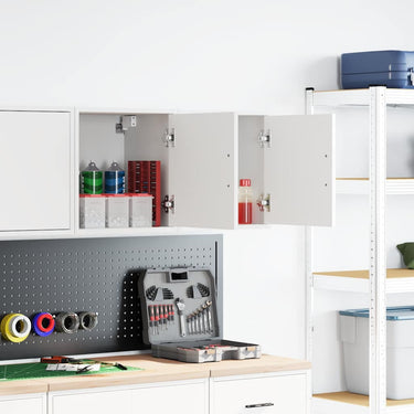 Vidaxl garagewandkasten 2 st spaanplaat wit