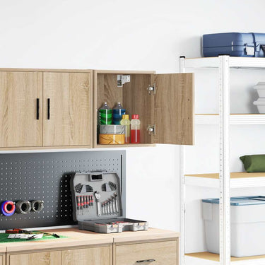 Vidaxl garagewandkast sonoma bewerkt hout eikenkleurig