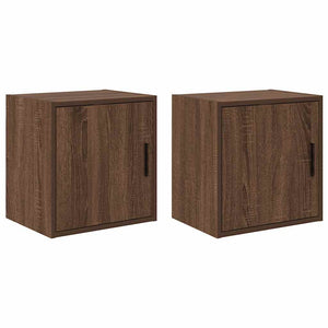 Vidaxl garagewandkasten 2 st spaanplaat bruin eiken