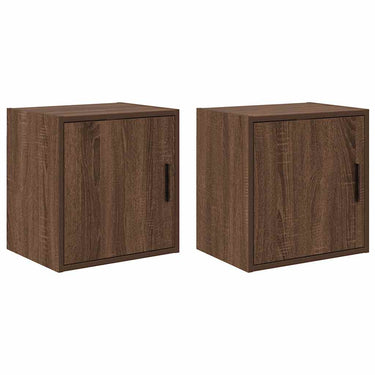 Vidaxl garagewandkasten 2 st spaanplaat bruin eiken