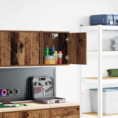 Vidaxl garage wandkast bewerkt hout oud hout