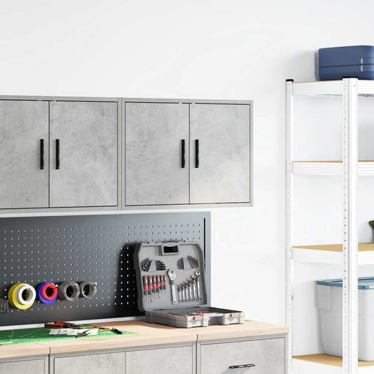 Vidaxl garage wandkast betongrijs bewerkt hout
