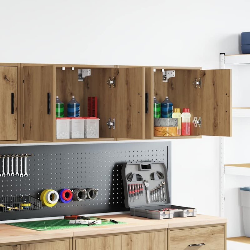 ギャラリービューアに画像をロードする, Vidaxl garagewandkasten 2 st spaanplaat ambachtelijk eikenhout
