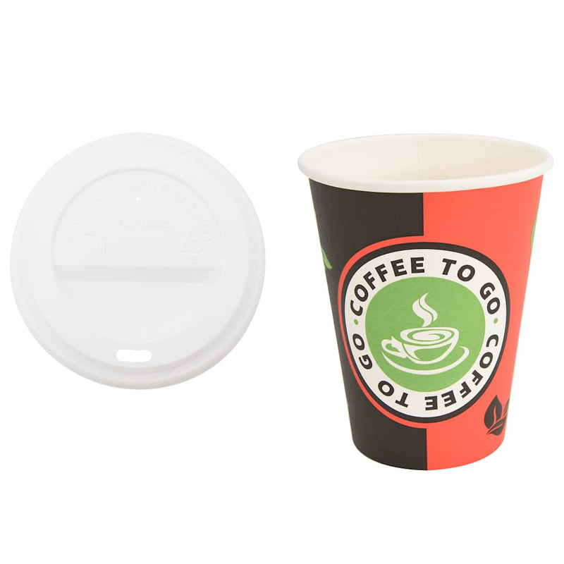 ギャラリービューアに画像をロードする, Vidaxl papieren koffiekopjes met deksel 1000 st 4oz 100 ml
