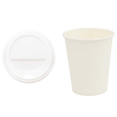 Vidaxl papieren koffiekopjes met deksel 1000 st 8oz 200 ml