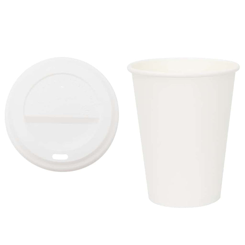 Chargez l'image dans la visionneuse de la galerie, Vidaxl papieren koffiekopjes met deksel 1000 st 12oz 300 ml
