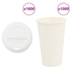 Vidaxl papieren koffiekopjes met deksel 1000 st 16oz 400 ml