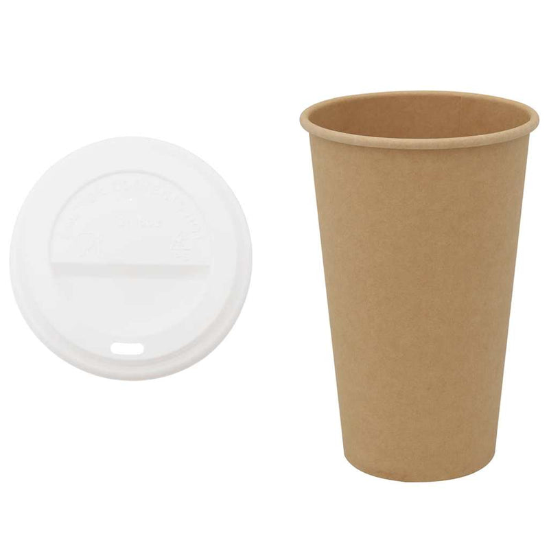 ギャラリービューアに画像をロードする, Vidaxl papieren koffiekopjes met deksel 1000 st 16oz 400 ml
