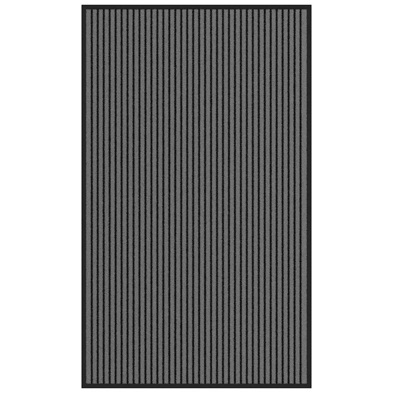 ギャラリービューアに画像をロードする, Vidaxl deurmat 90x150 cm gestreept 90x150 cm zwart en grijs
