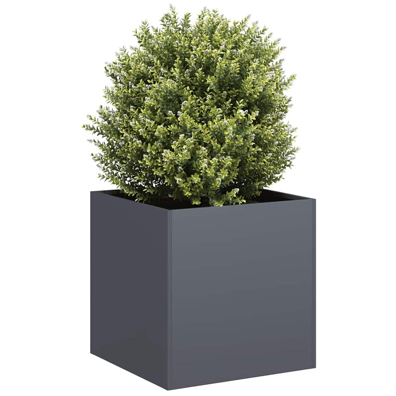 Afbeelding laden in galerijviewer, Vidaxl plantenbak 40x40x40 cm koudgewalst staal antracietkleurig
