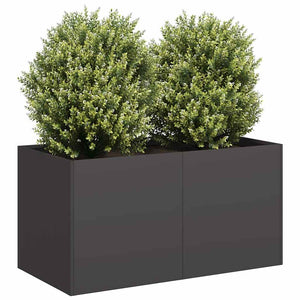 Vidaxl plantenbak 80x40x40 cm koudgewalst staal zwart