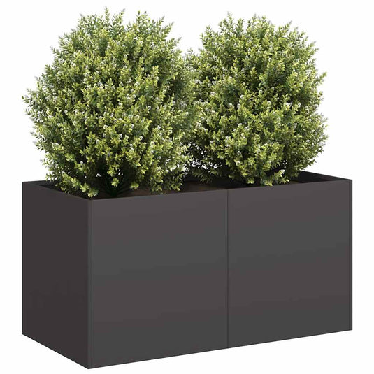Vidaxl plantenbak 80x40x40 cm koudgewalst staal zwart