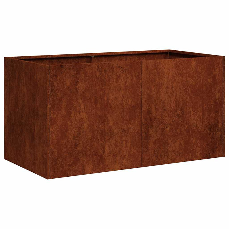 Afbeelding laden in galerijviewer, Vidaxl plantenbak roestig 80x40x40 cm weervast staal
