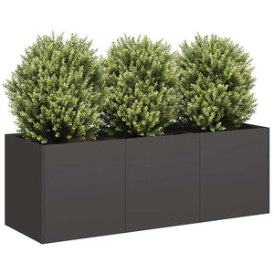 Vidaxl plantenbak zwart 120x40x40 cm koudgewalst staal