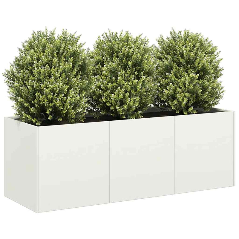 ギャラリービューアに画像をロードする, Vidaxl plantenbak 120x40x40 cm koudgewalst staal wit
