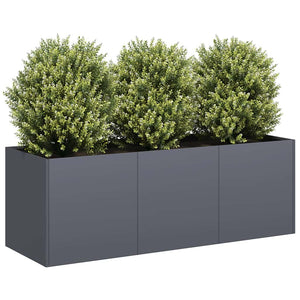 Vidaxl plantenbak antraciet 120x40x40 cm koudgewalst staal